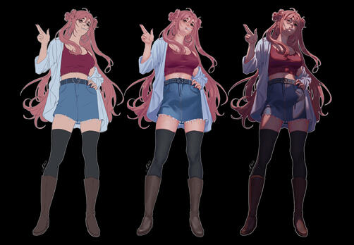 The Rendering Steps - A quick overview of my rendering steps with my OC Cherry.