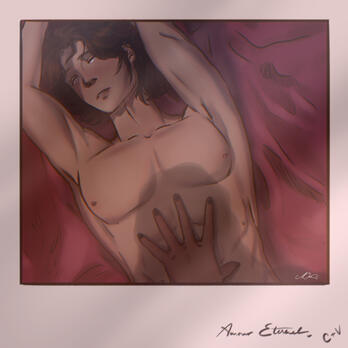 Immortalisé - A polaroid of sorts, showing Cam, the reincarnation of Samal Sixin (OC).